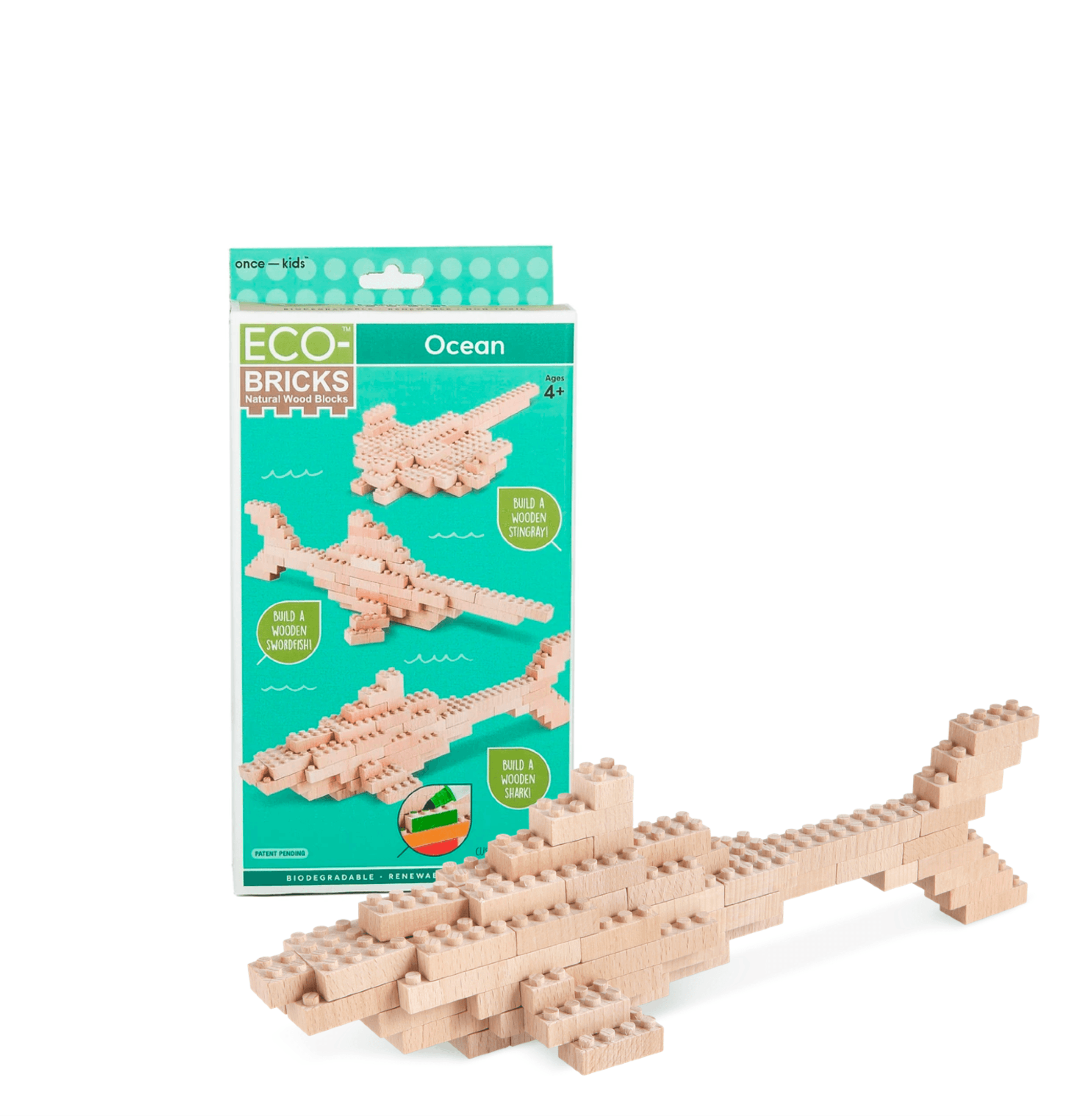 Once Kids Eco-bricks Bamboo 90pc