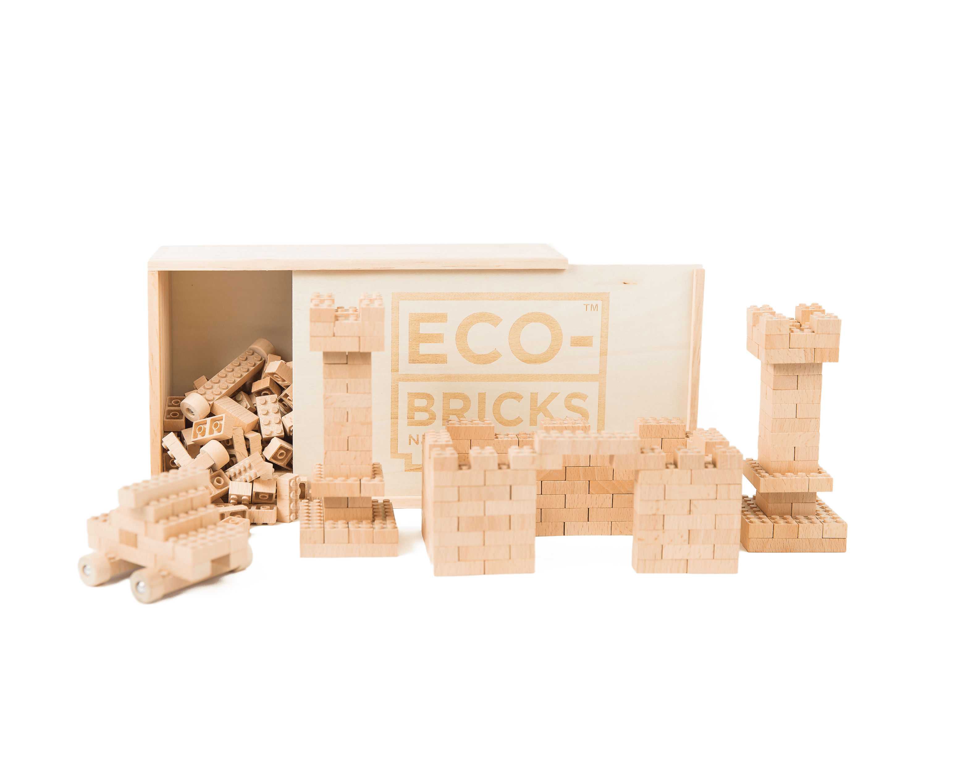 Once Kids Eco-bricks Bamboo 90pc